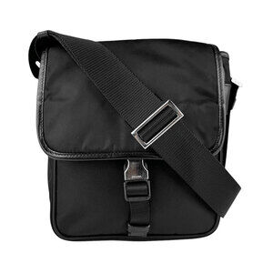Prada Tessuto Nylon Messenger Crossbody Bag black